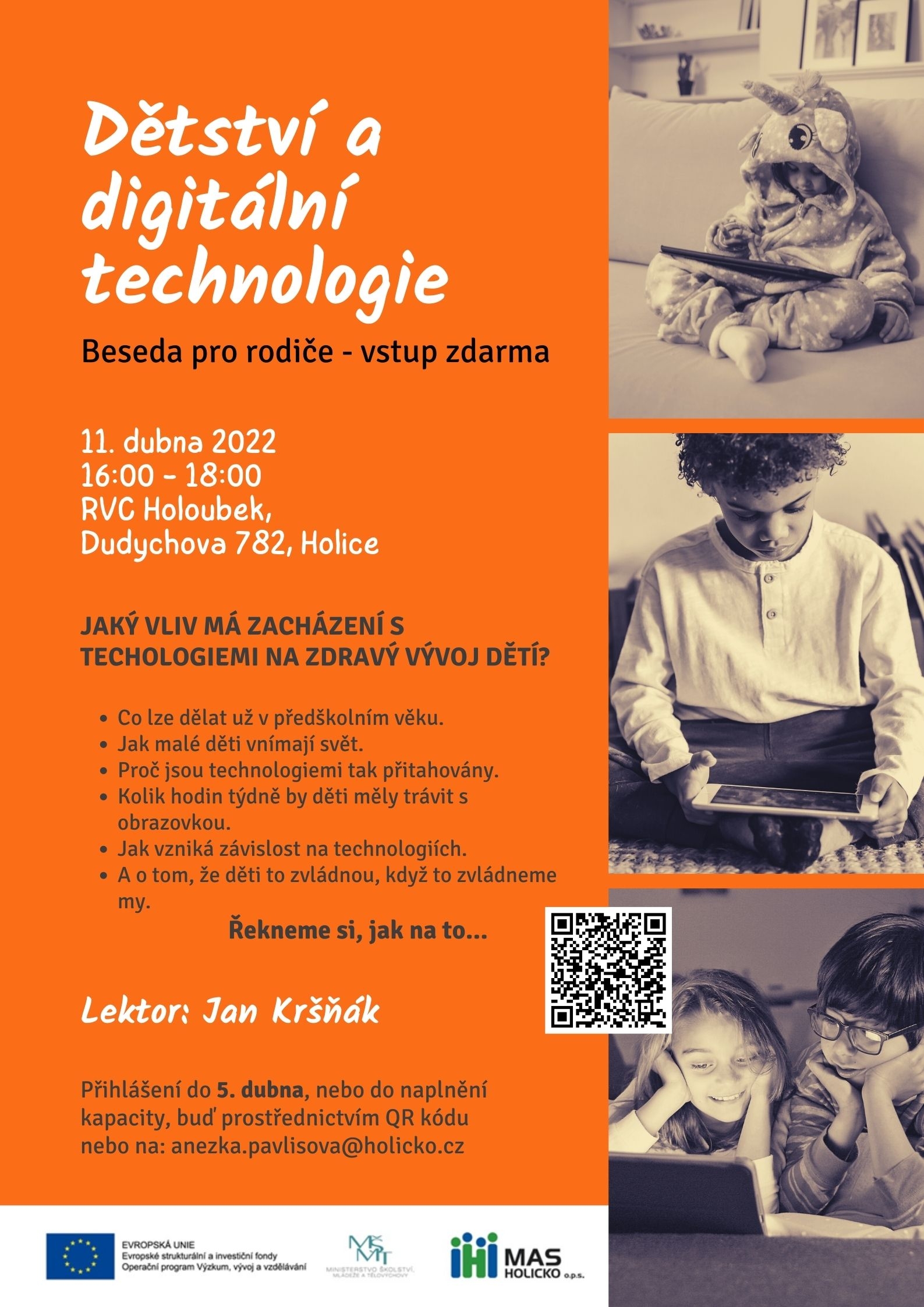 Dětství a technologie - beseda pro rodiče